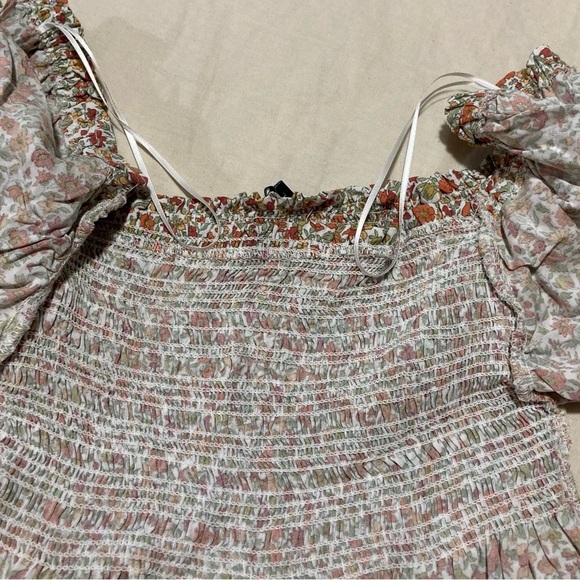 Cynthia Rowley Smocked Ruffled Blouse with Leg O’Mutton Sleeves | Ren Faire - Picture 12 of 14